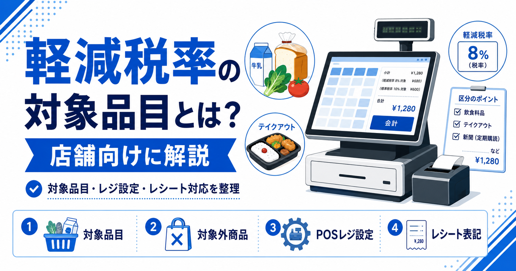 軽減税率の対象品目とは？ 対象外との違いや店舗の対応ポイントを解説
